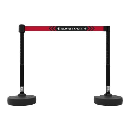 Banner Stakes PLUS Barrier Set X2, Black inStay 6FT Apartin Banner PL4274